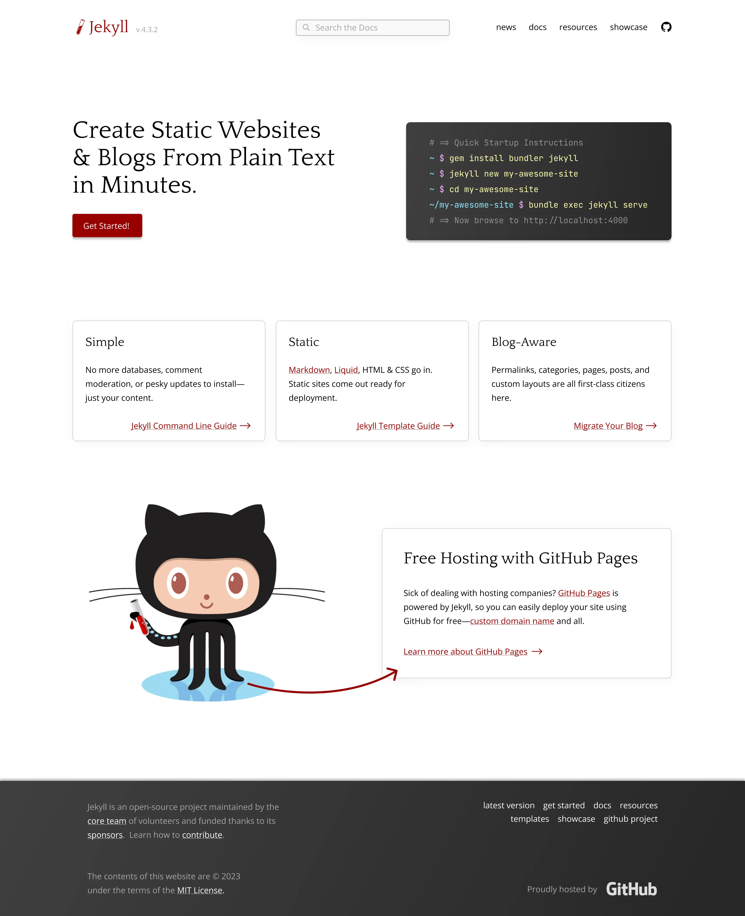 Jekyll Homepage Redesign